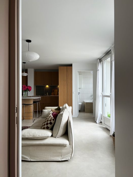 Plan de circulation optimisé entre chambres et pièces de vie – rénovation appartement Villeurbanne