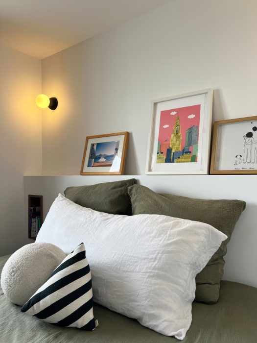 Ambiance générale et luminosité dans l’appartement rénové – style années 70 revisité